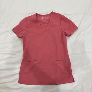 Figs Women's Top in Coral Pink